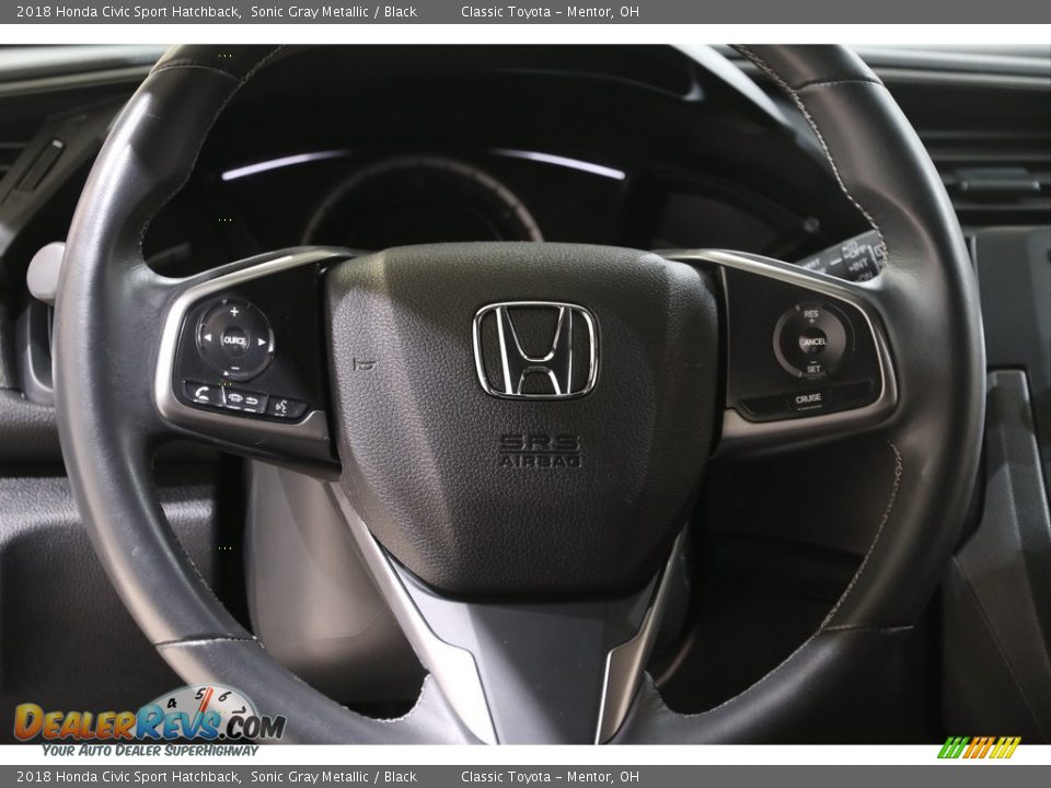 2018 Honda Civic Sport Hatchback Sonic Gray Metallic / Black Photo #7