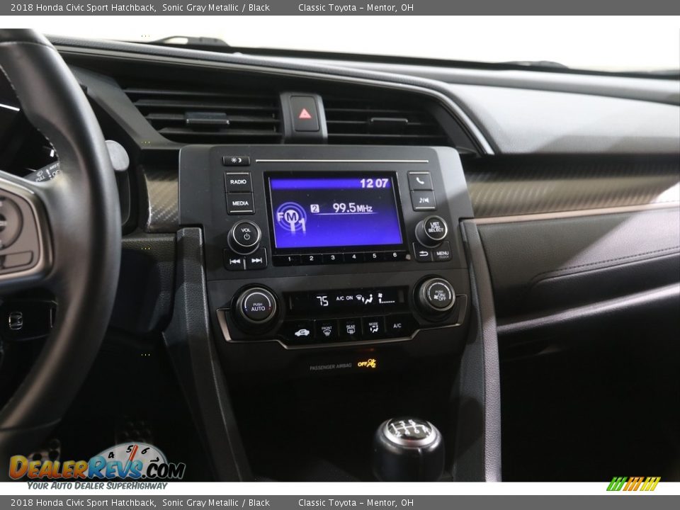2018 Honda Civic Sport Hatchback Sonic Gray Metallic / Black Photo #9