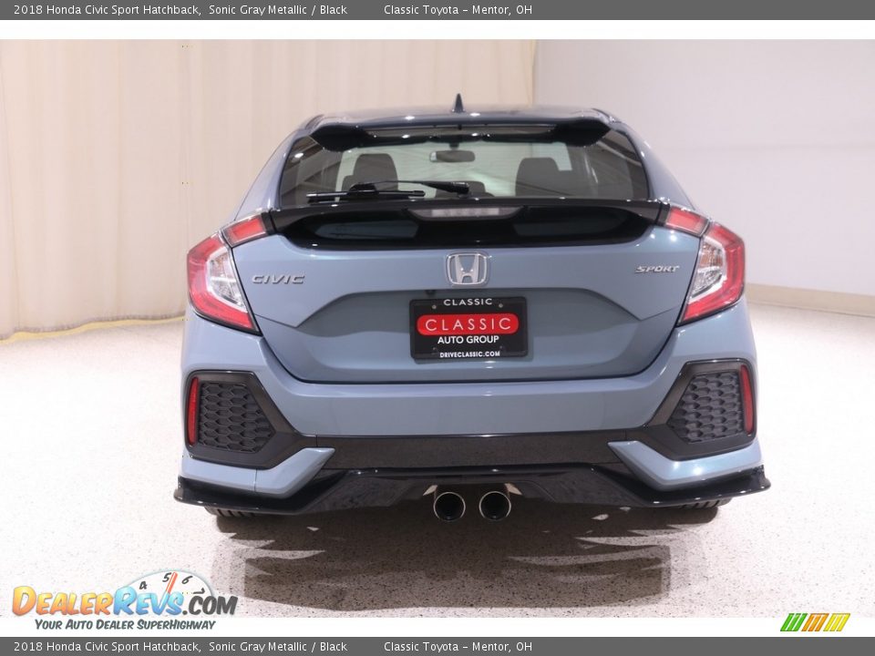 2018 Honda Civic Sport Hatchback Sonic Gray Metallic / Black Photo #18