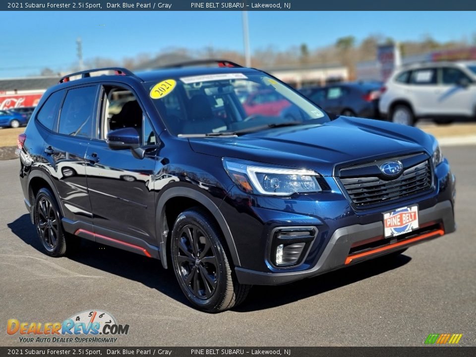 2021 Subaru Forester 2.5i Sport Dark Blue Pearl / Gray Photo #1