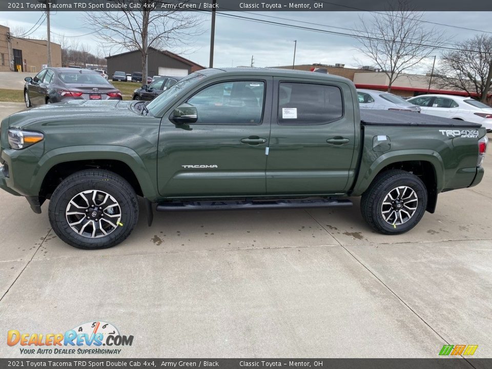 2021 Toyota Tacoma TRD Sport Double Cab 4x4 Army Green / Black Photo #1