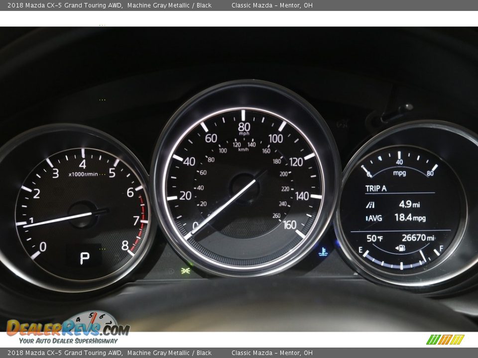 2018 Mazda CX-5 Grand Touring AWD Machine Gray Metallic / Black Photo #8