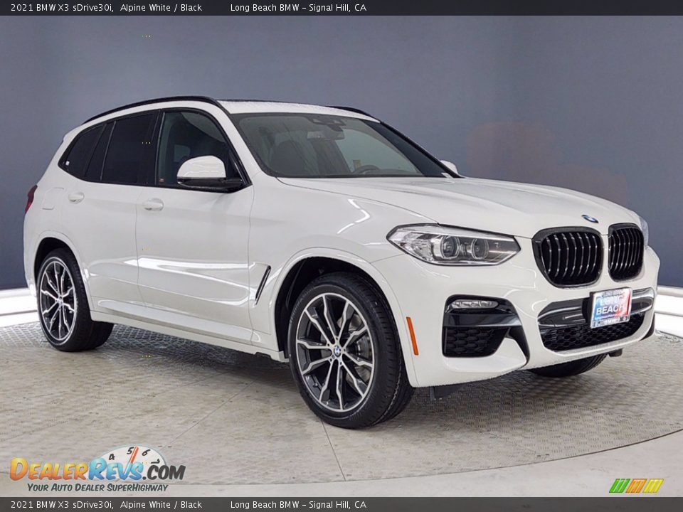 2021 BMW X3 sDrive30i Alpine White / Black Photo #1