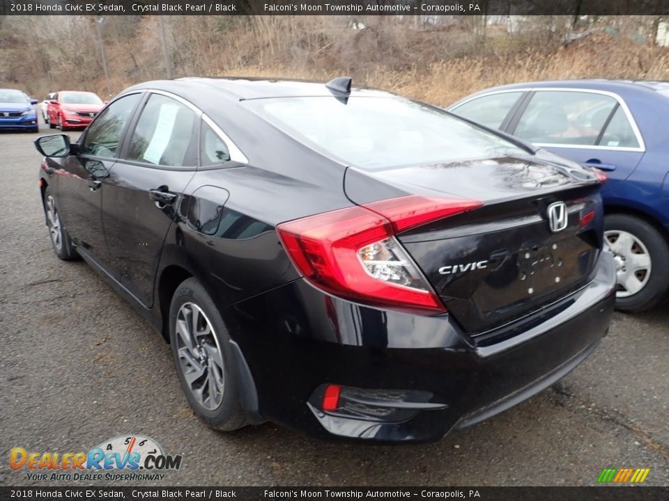 2018 Honda Civic EX Sedan Crystal Black Pearl / Black Photo #3