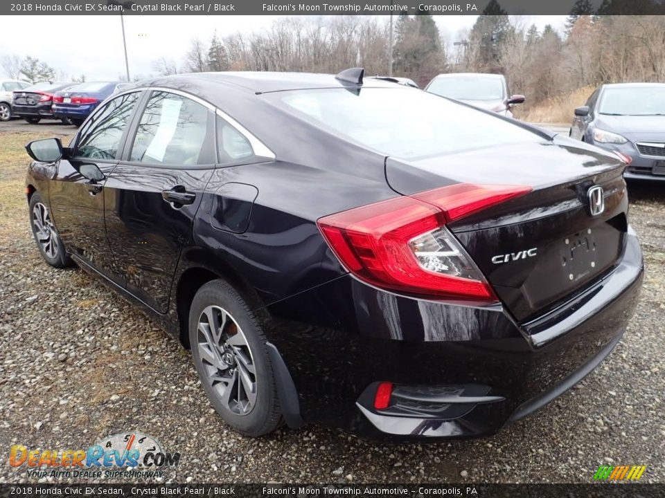 2018 Honda Civic EX Sedan Crystal Black Pearl / Black Photo #2