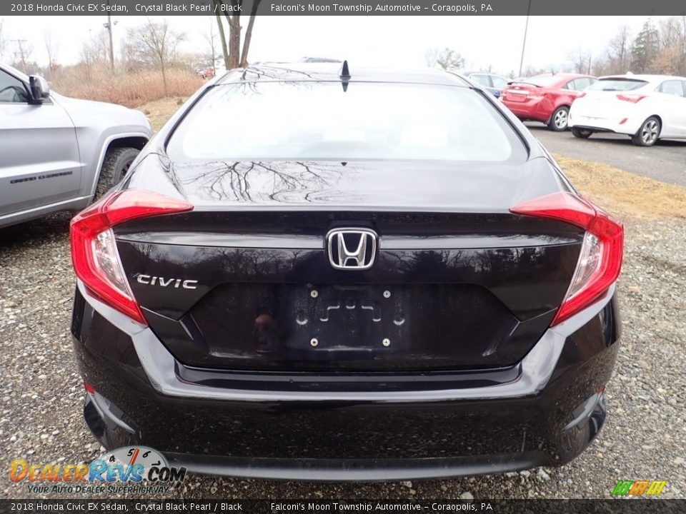 2018 Honda Civic EX Sedan Crystal Black Pearl / Black Photo #3