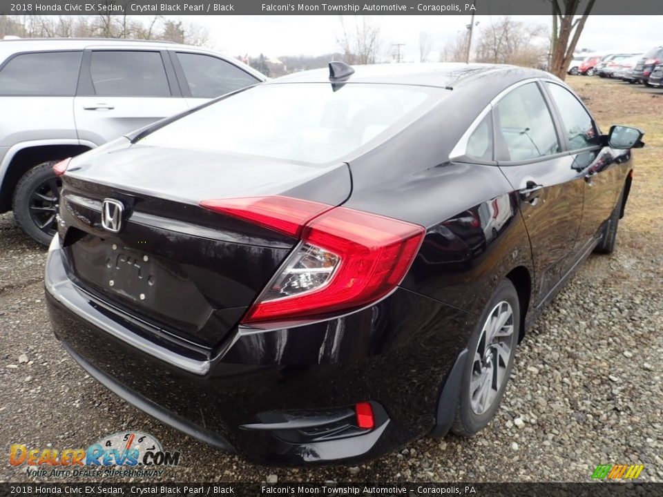 2018 Honda Civic EX Sedan Crystal Black Pearl / Black Photo #4