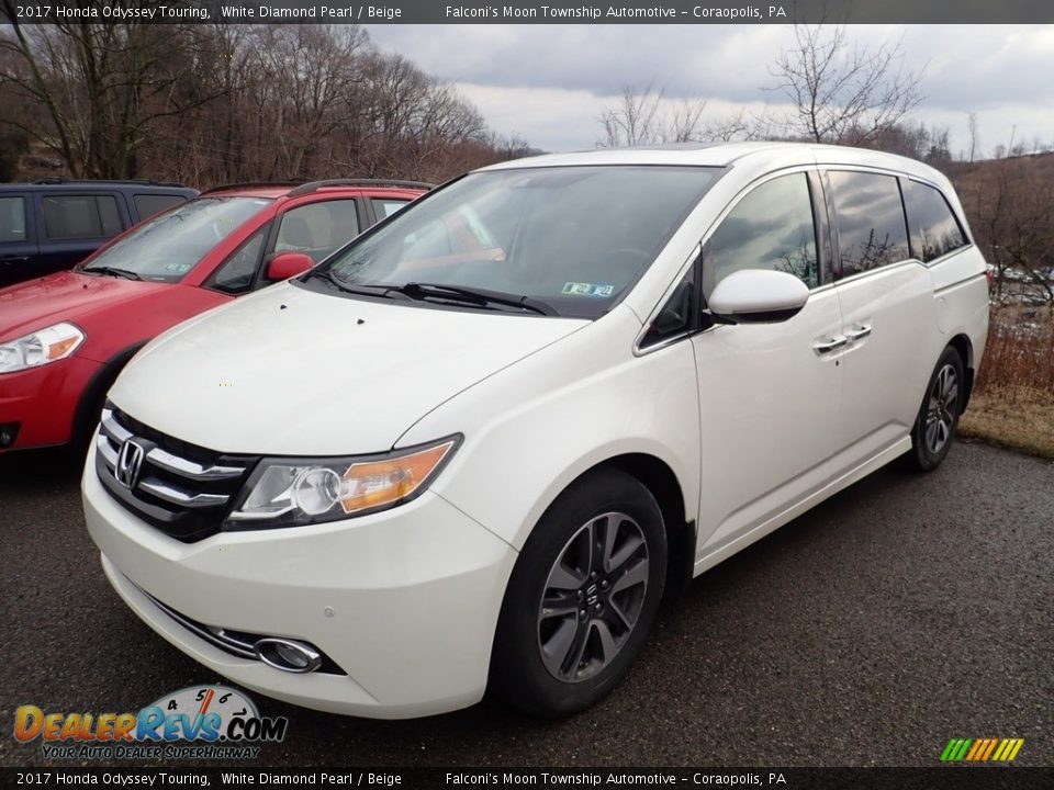 2017 Honda Odyssey Touring White Diamond Pearl / Beige Photo #1