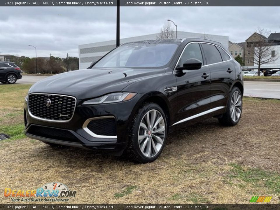 2021 Jaguar F-PACE P400 R Santorini Black / Ebony/Mars Red Photo #1