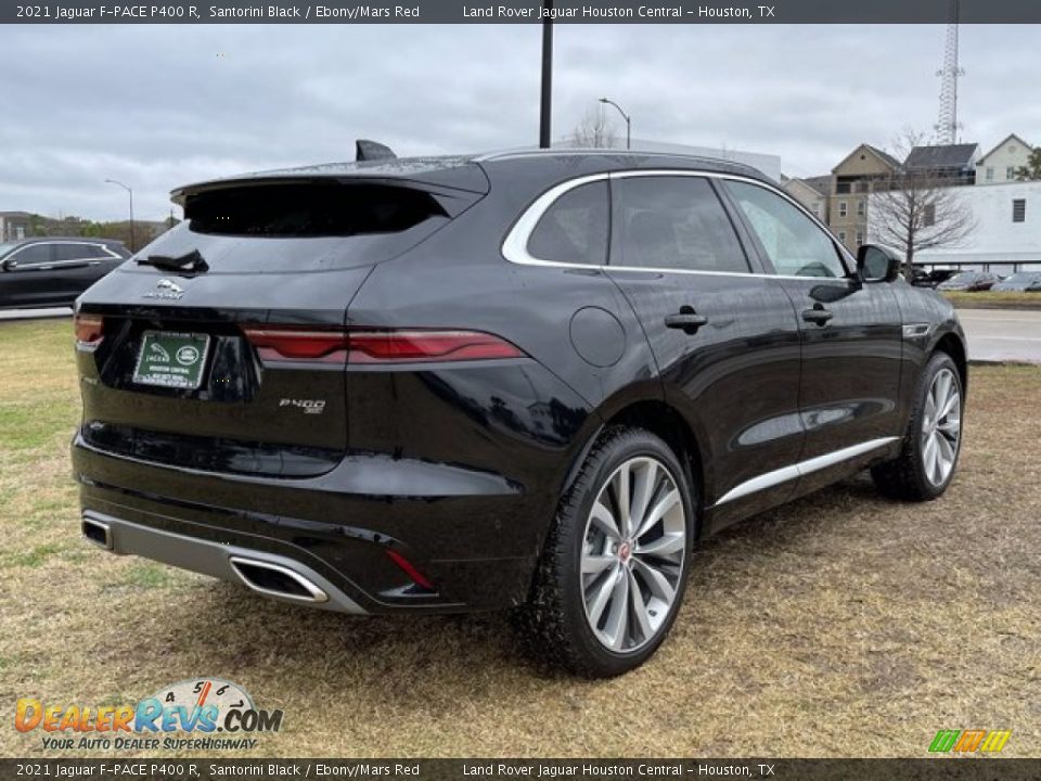 2021 Jaguar F-PACE P400 R Santorini Black / Ebony/Mars Red Photo #3