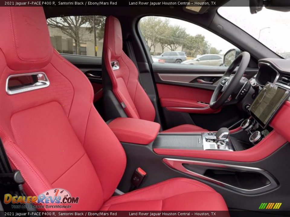 Ebony/Mars Red Interior - 2021 Jaguar F-PACE P400 R Photo #4