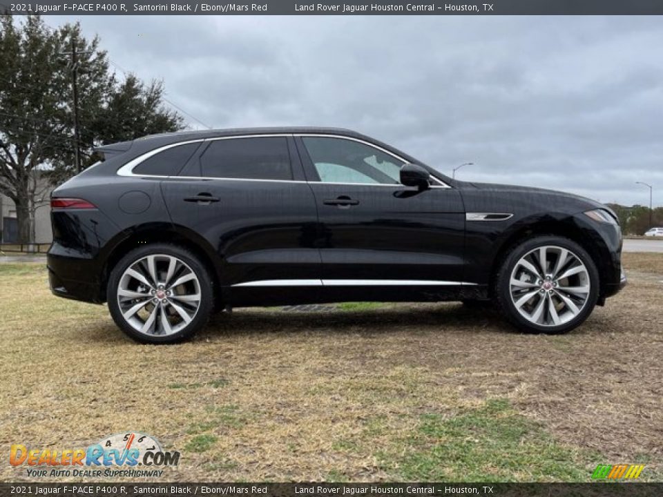 Santorini Black 2021 Jaguar F-PACE P400 R Photo #8