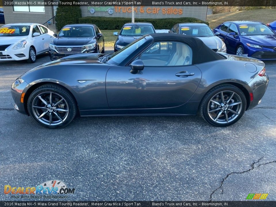 2016 Mazda MX-5 Miata Grand Touring Roadster Meteor Gray Mica / Sport Tan Photo #1