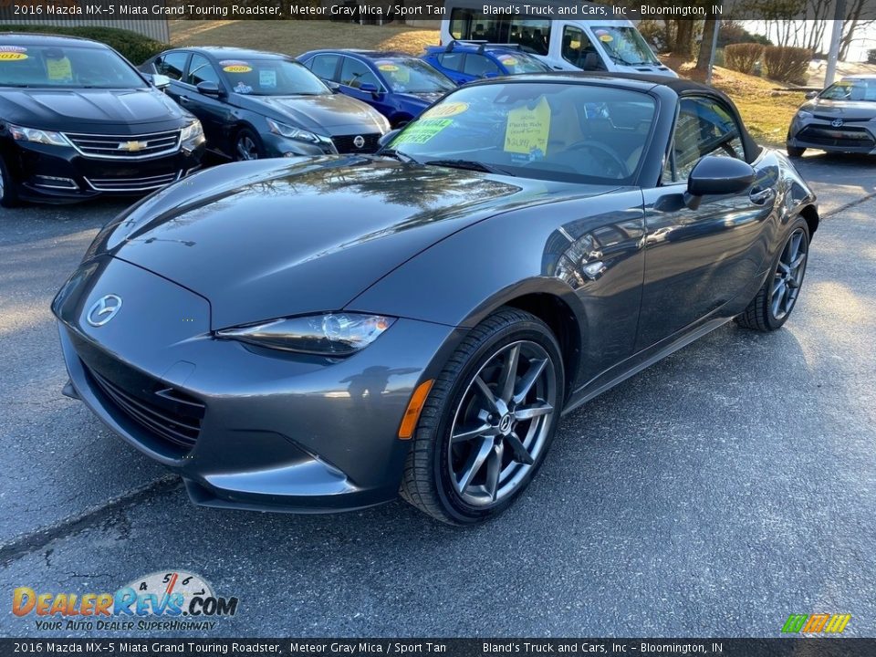 2016 Mazda MX-5 Miata Grand Touring Roadster Meteor Gray Mica / Sport Tan Photo #2