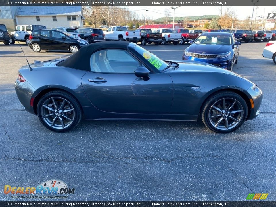 2016 Mazda MX-5 Miata Grand Touring Roadster Meteor Gray Mica / Sport Tan Photo #5