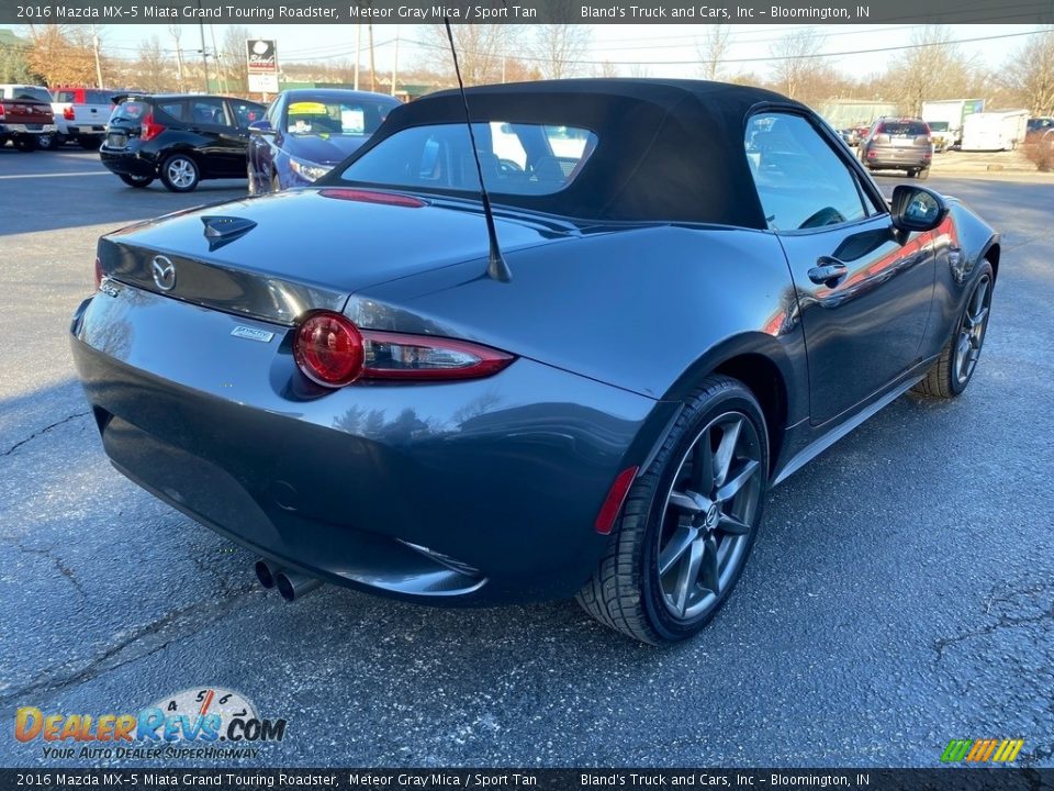 2016 Mazda MX-5 Miata Grand Touring Roadster Meteor Gray Mica / Sport Tan Photo #6