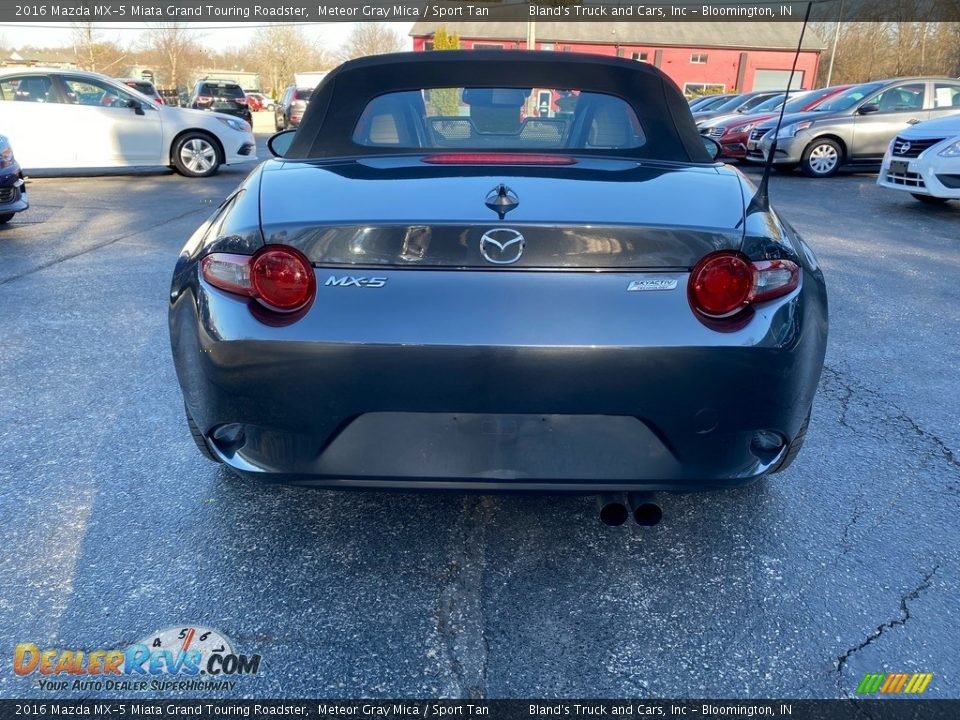 2016 Mazda MX-5 Miata Grand Touring Roadster Meteor Gray Mica / Sport Tan Photo #7