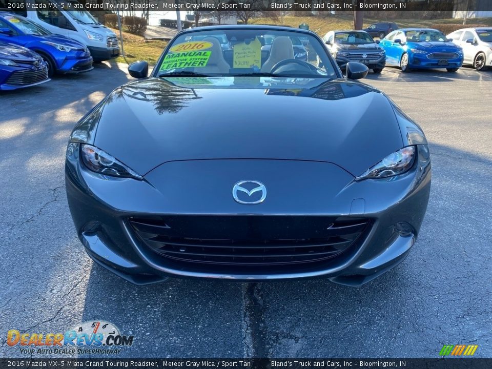 2016 Mazda MX-5 Miata Grand Touring Roadster Meteor Gray Mica / Sport Tan Photo #11