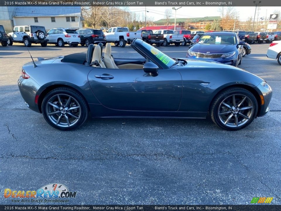 2016 Mazda MX-5 Miata Grand Touring Roadster Meteor Gray Mica / Sport Tan Photo #13