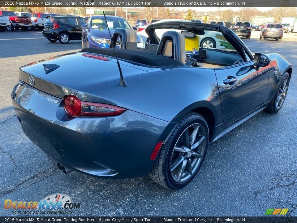 2016 Mazda MX-5 Miata Grand Touring Roadster Meteor Gray Mica / Sport Tan Photo #14