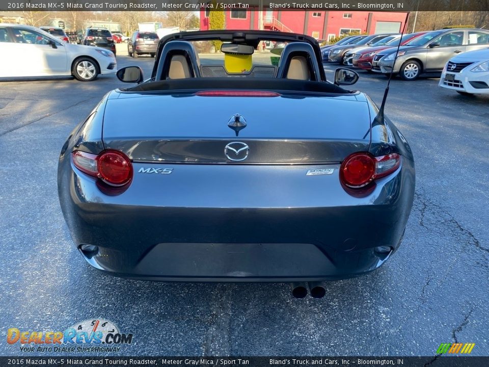 2016 Mazda MX-5 Miata Grand Touring Roadster Meteor Gray Mica / Sport Tan Photo #15