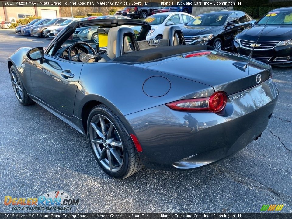 2016 Mazda MX-5 Miata Grand Touring Roadster Meteor Gray Mica / Sport Tan Photo #16