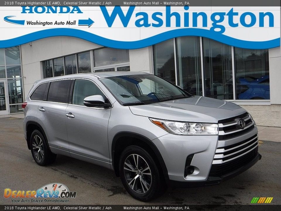 2018 Toyota Highlander LE AWD Celestial Silver Metallic / Ash Photo #1