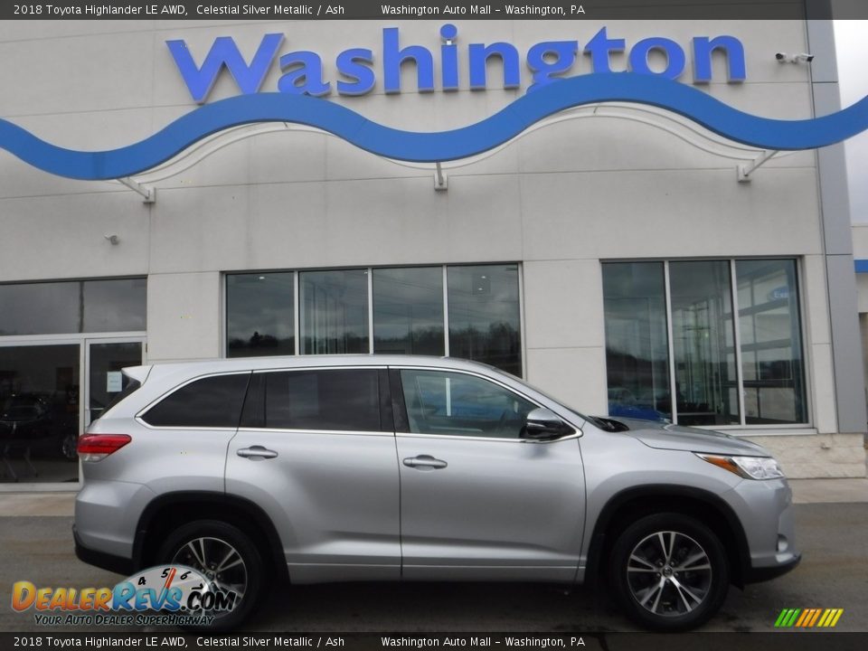 2018 Toyota Highlander LE AWD Celestial Silver Metallic / Ash Photo #2