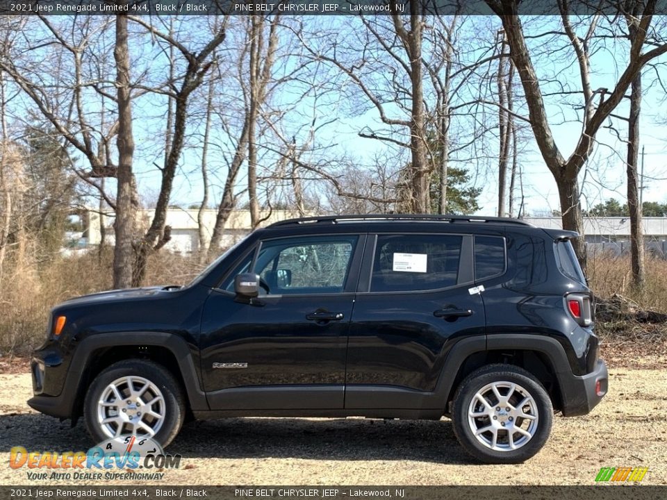 2021 Jeep Renegade Limited 4x4 Black / Black Photo #4