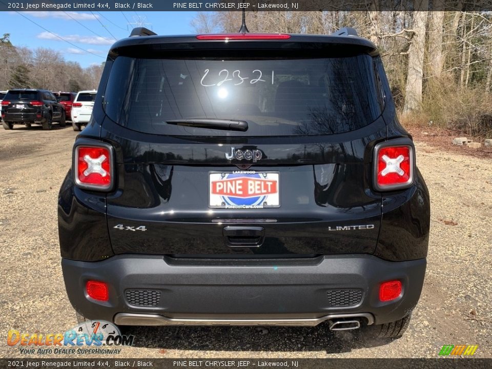 2021 Jeep Renegade Limited 4x4 Black / Black Photo #7