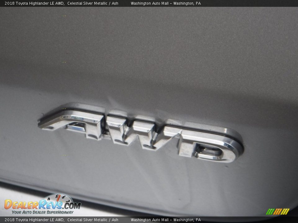 2018 Toyota Highlander LE AWD Celestial Silver Metallic / Ash Photo #10