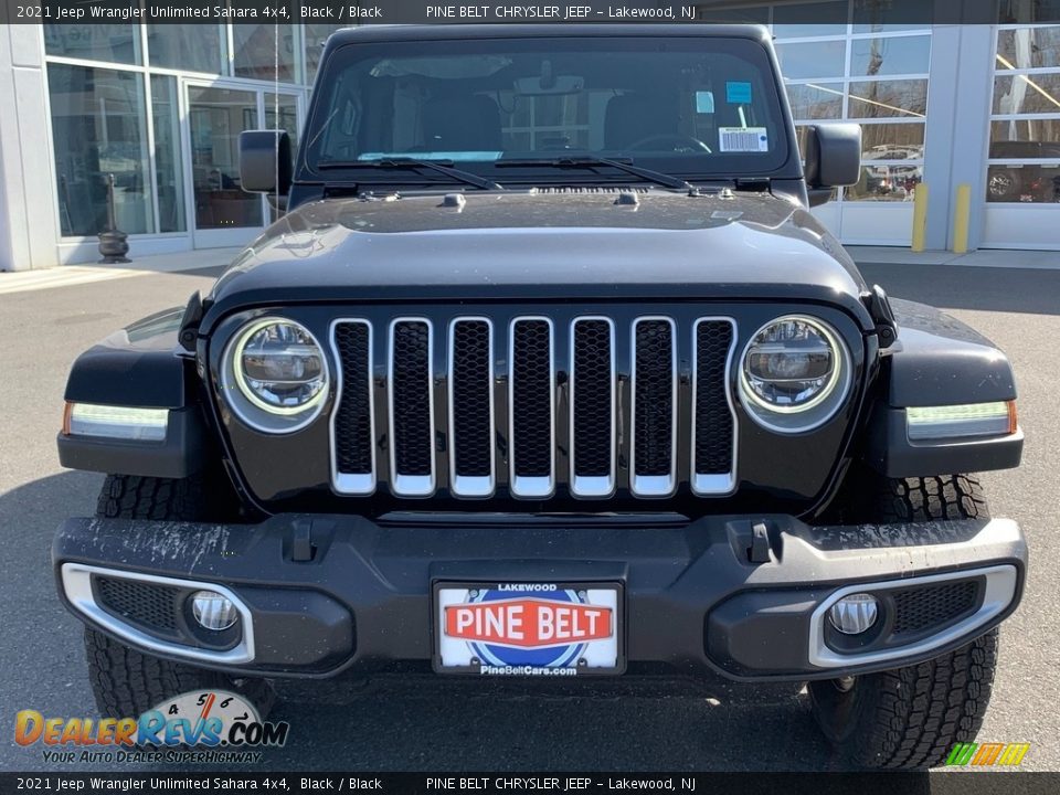 2021 Jeep Wrangler Unlimited Sahara 4x4 Black / Black Photo #3