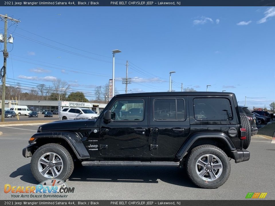 2021 Jeep Wrangler Unlimited Sahara 4x4 Black / Black Photo #4