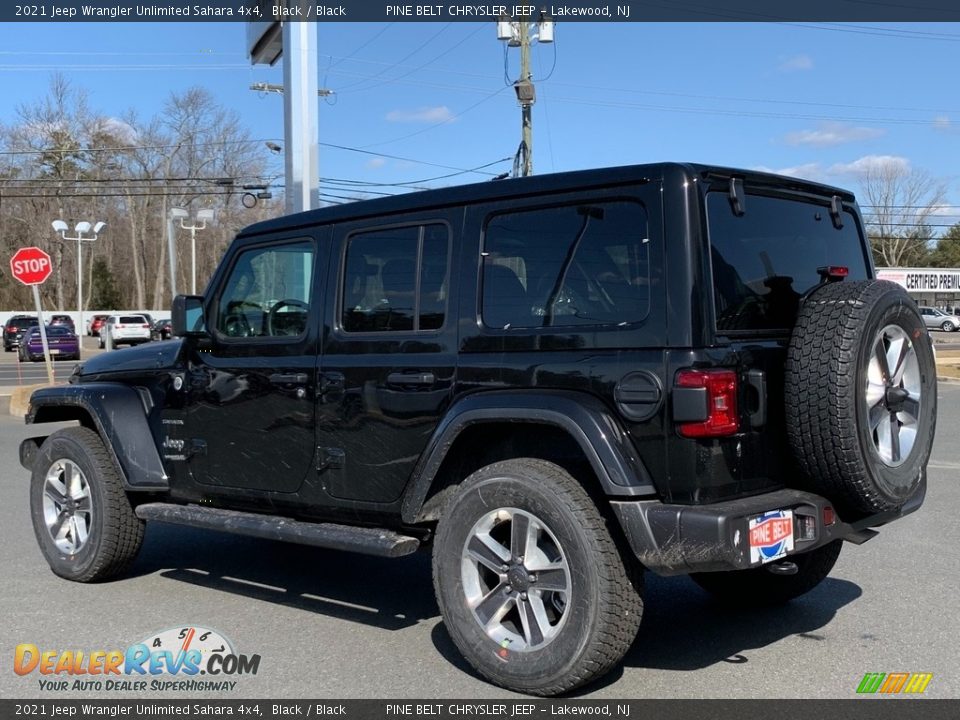 2021 Jeep Wrangler Unlimited Sahara 4x4 Black / Black Photo #6