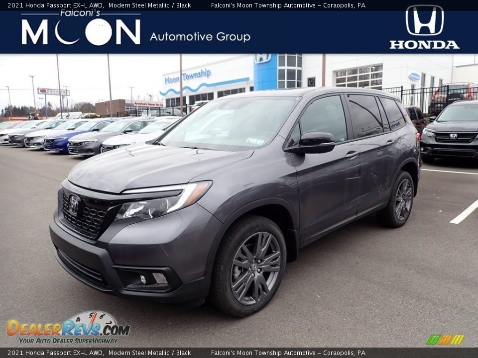 2021 Honda Passport EX-L AWD Modern Steel Metallic / Black Photo #1