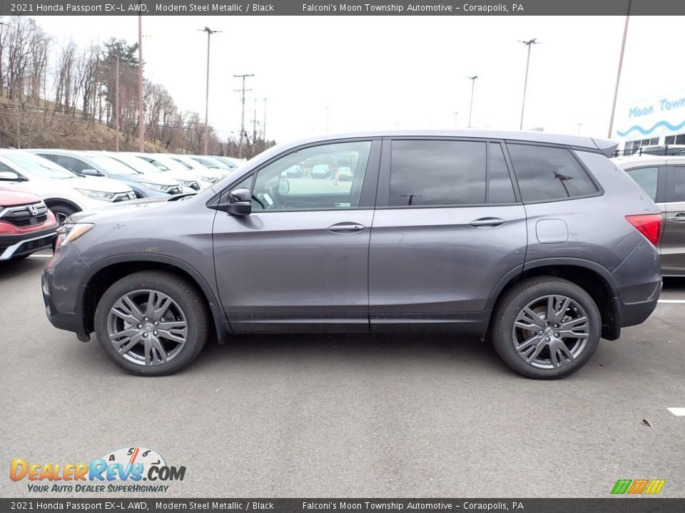 2021 Honda Passport EX-L AWD Modern Steel Metallic / Black Photo #3