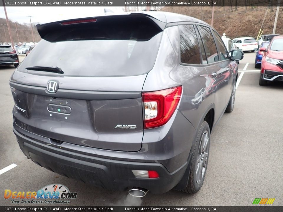 2021 Honda Passport EX-L AWD Modern Steel Metallic / Black Photo #6