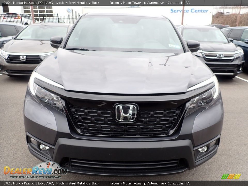 2021 Honda Passport EX-L AWD Modern Steel Metallic / Black Photo #8