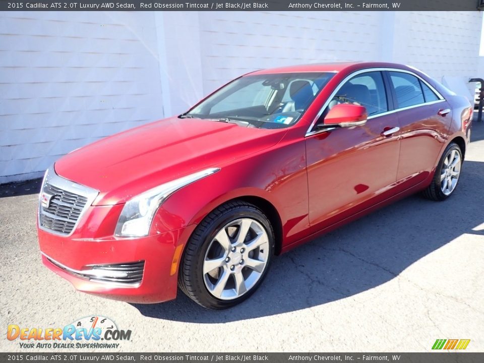 2015 Cadillac ATS 2.0T Luxury AWD Sedan Red Obsession Tintcoat / Jet Black/Jet Black Photo #3