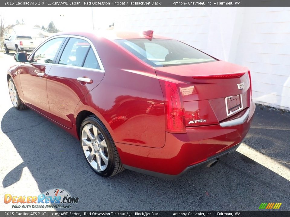 2015 Cadillac ATS 2.0T Luxury AWD Sedan Red Obsession Tintcoat / Jet Black/Jet Black Photo #6