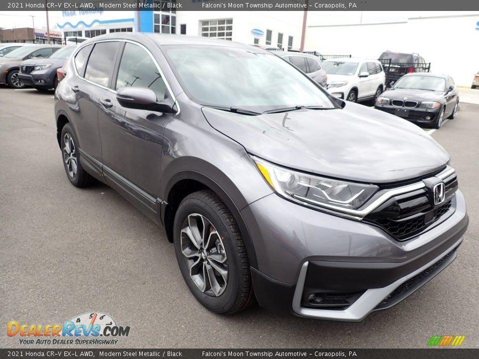 2021 Honda CR-V EX-L AWD Modern Steel Metallic / Black Photo #5