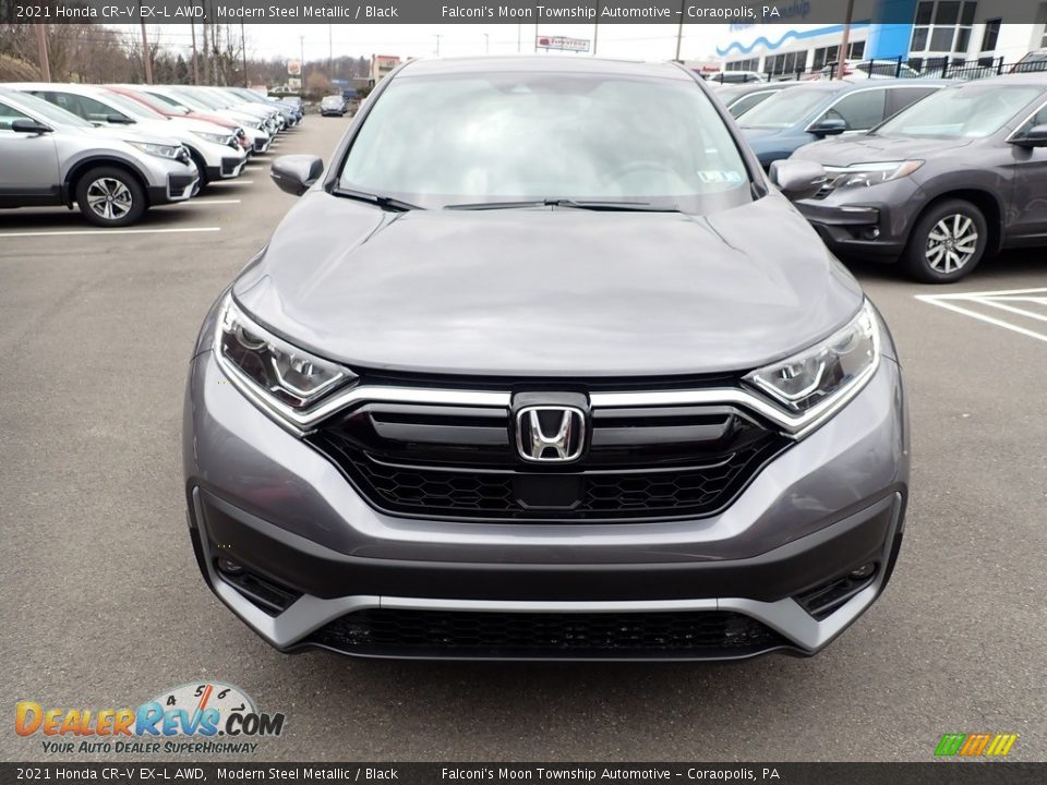 2021 Honda CR-V EX-L AWD Modern Steel Metallic / Black Photo #6