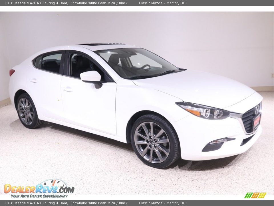 2018 Mazda MAZDA3 Touring 4 Door Snowflake White Pearl Mica / Black Photo #1