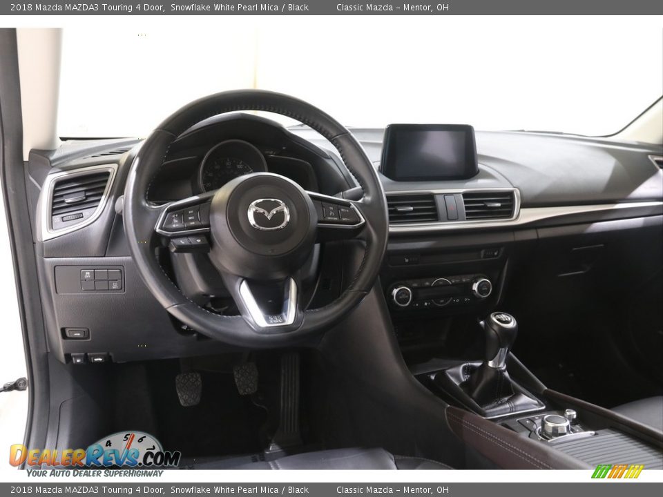 2018 Mazda MAZDA3 Touring 4 Door Snowflake White Pearl Mica / Black Photo #6