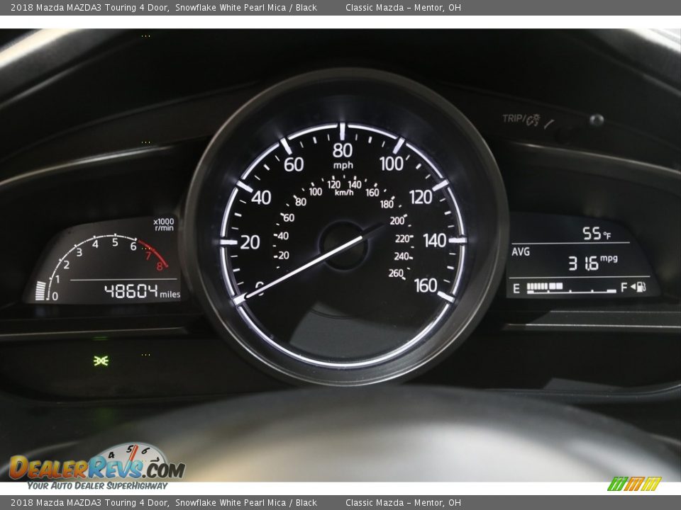 2018 Mazda MAZDA3 Touring 4 Door Snowflake White Pearl Mica / Black Photo #8