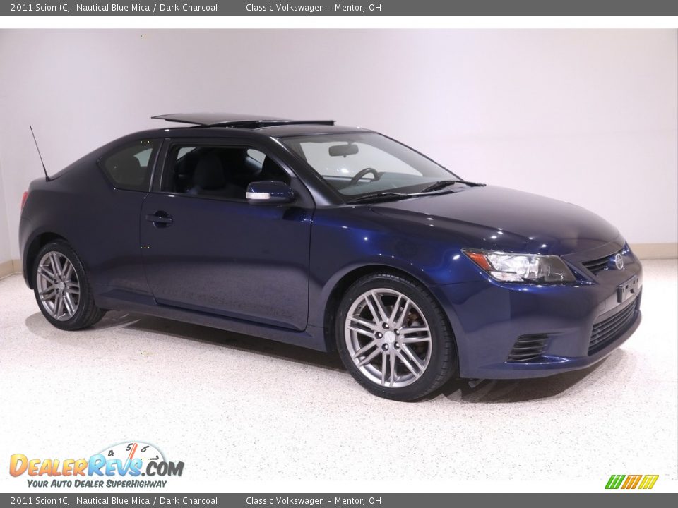 2011 Scion tC Nautical Blue Mica / Dark Charcoal Photo #1