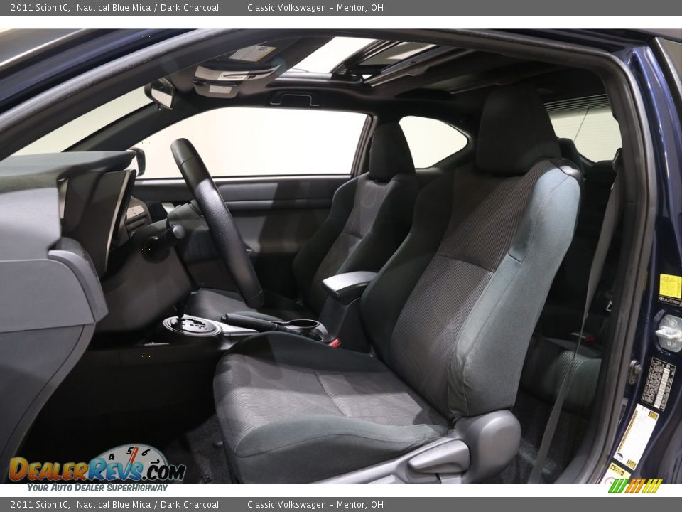 2011 Scion tC Nautical Blue Mica / Dark Charcoal Photo #5