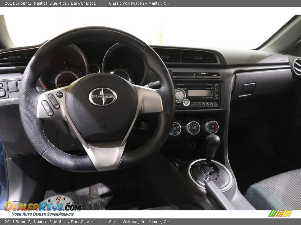2011 Scion tC Nautical Blue Mica / Dark Charcoal Photo #6