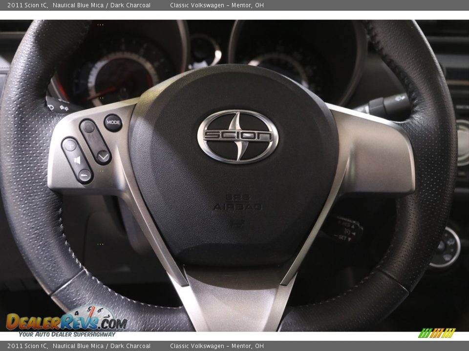 2011 Scion tC Nautical Blue Mica / Dark Charcoal Photo #7