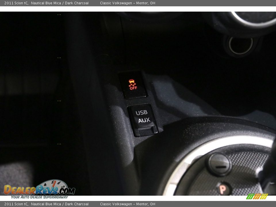 2011 Scion tC Nautical Blue Mica / Dark Charcoal Photo #11